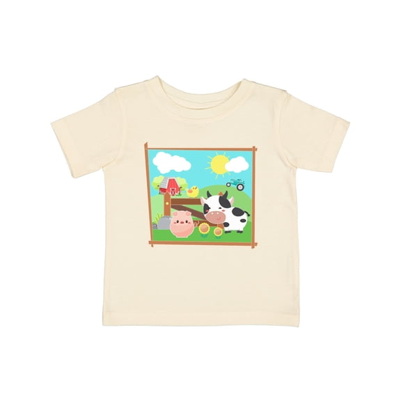 Inktastic Farm Animals with Cow, Chick and Pig Boys or Girls Baby T-Shirt