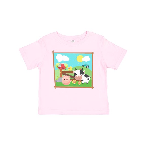 Inktastic Farm Animals with Cow, Chick and Pig Boys or Girls Baby T-Shirt