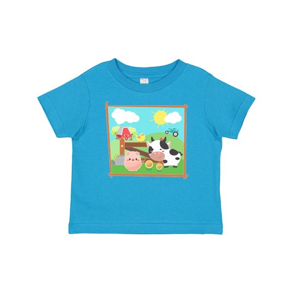 Inktastic Farm Animals with Cow, Chick and Pig Boys or Girls Baby T-Shirt