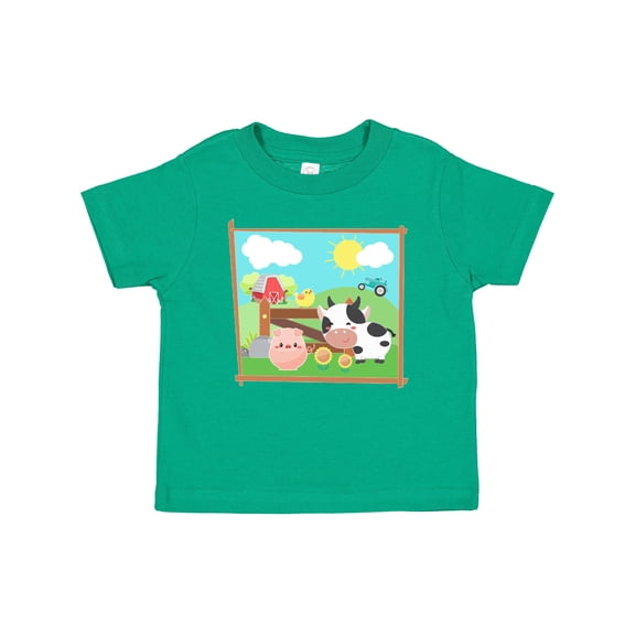 Inktastic Farm Animals with Cow, Chick and Pig Boys or Girls Baby T-Shirt