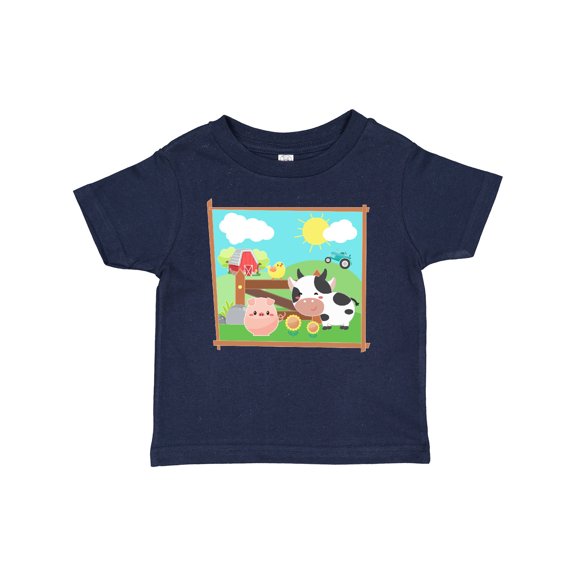 Inktastic Farm Animals with Cow, Chick and Pig Boys or Girls Baby T-Shirt