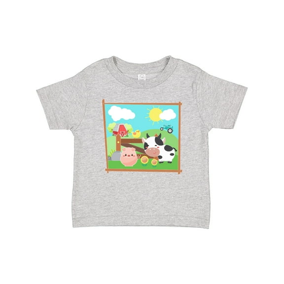 Inktastic Farm Animals with Cow, Chick and Pig Boys or Girls Baby T-Shirt