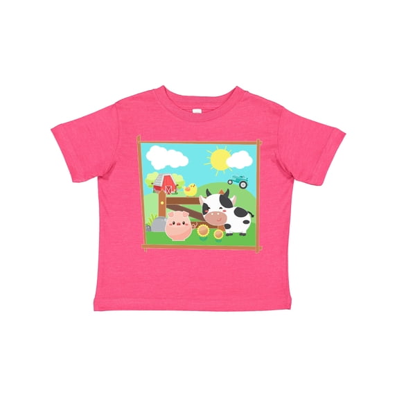 Inktastic Farm Animals with Cow, Chick and Pig Boys or Girls Toddler T-Shirt