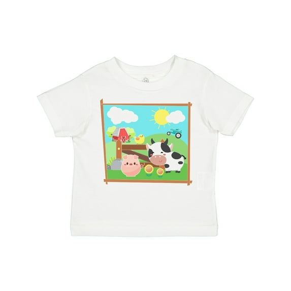 Inktastic Farm Animals with Cow, Chick and Pig Boys or Girls Toddler T-Shirt