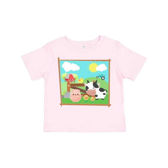 Inktastic Farm Animals with Cow, Chick and Pig Boys or Girls Toddler T-Shirt