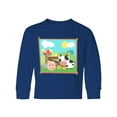 thumbnail image 1 of Inktastic Farm Animals with Cow, Chick and Pig Long Sleeve Youth T-Shirt, 1 of 5