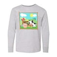 thumbnail image 1 of Inktastic Farm Animals with Cow, Chick and Pig Long Sleeve Youth T-Shirt, 1 of 5