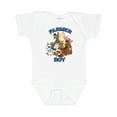 thumbnail image 1 of Inktastic Farmer Boy with Happy Farm Animals Boys or Girls Baby Bodysuit, 1 of 5