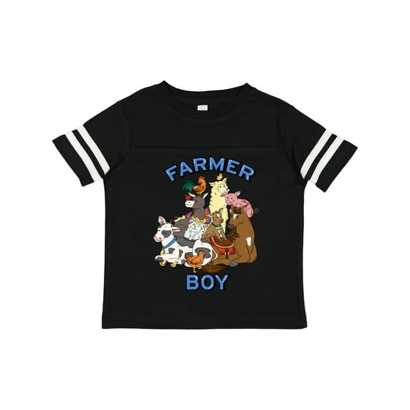Inktastic Farmer Boy with Happy Farm Animals Boys or Girls Toddler T-Shirt