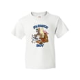 thumbnail image 1 of Inktastic Farmer Boy with Happy Farm Animals Youth T-Shirt, 1 of 5