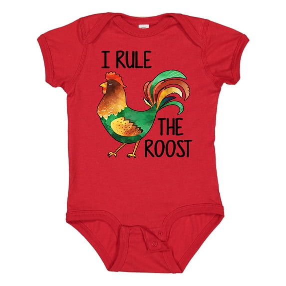 Inktastic Farmer I Rule The Roost Rooster Boys or Girls Baby Bodysuit