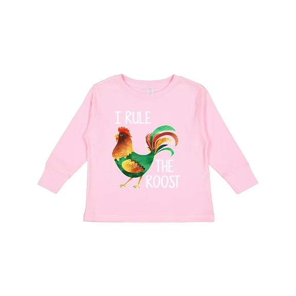 Inktastic Farmer I Rule The Roost Rooster Boys or Girls Long Sleeve Toddler T-Shirt