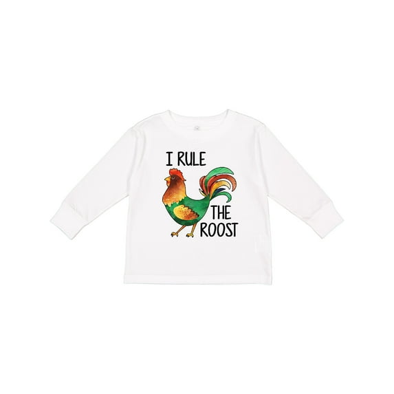Inktastic Farmer I Rule The Roost Rooster Boys or Girls Long Sleeve Toddler T-Shirt