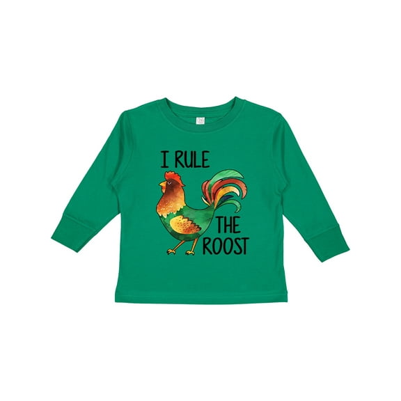 Inktastic Farmer I Rule The Roost Rooster Boys or Girls Long Sleeve Toddler T-Shirt