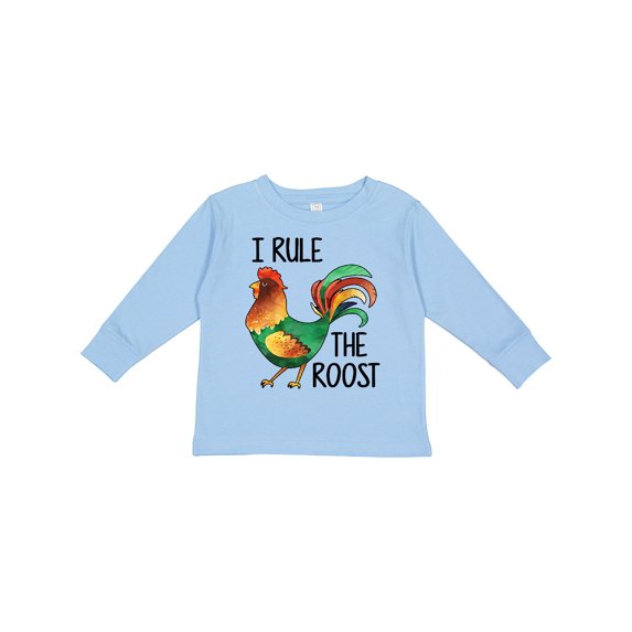Inktastic Farmer I Rule The Roost Rooster Boys or Girls Long Sleeve Toddler T-Shirt