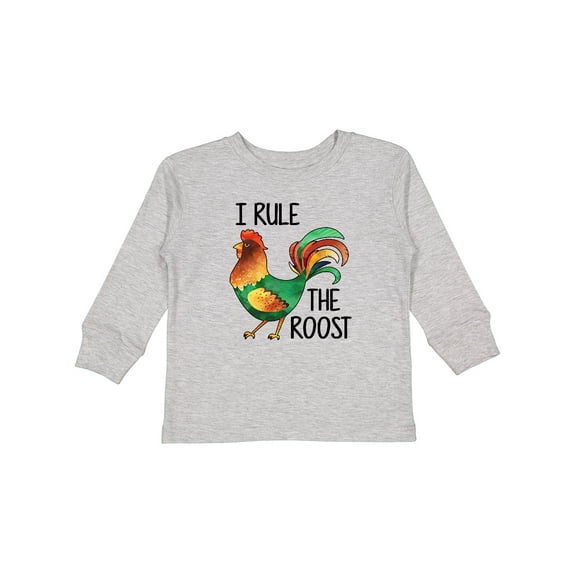 Inktastic Farmer I Rule The Roost Rooster Boys or Girls Long Sleeve Toddler T-Shirt