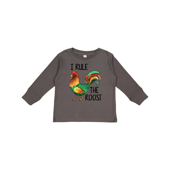 Inktastic Farmer I Rule The Roost Rooster Boys or Girls Long Sleeve Toddler T-Shirt