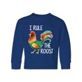 thumbnail image 1 of Inktastic Farmer I Rule The Roost Rooster Long Sleeve Youth T-Shirt, 1 of 5