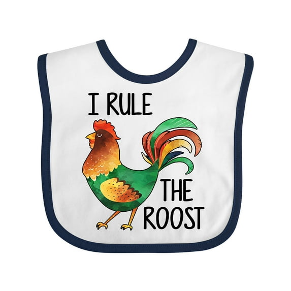 Inktastic Farmer I Rule the Roost Rooster Boys or Girls Baby Bib