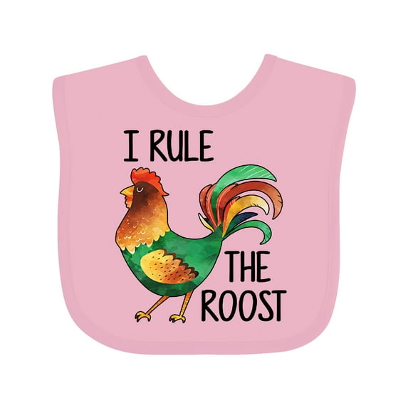 Inktastic Farmer I Rule the Roost Rooster Boys or Girls Baby Bib
