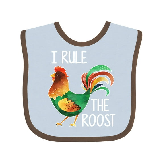 Inktastic Farmer I Rule the Roost Rooster Boys or Girls Baby Bib