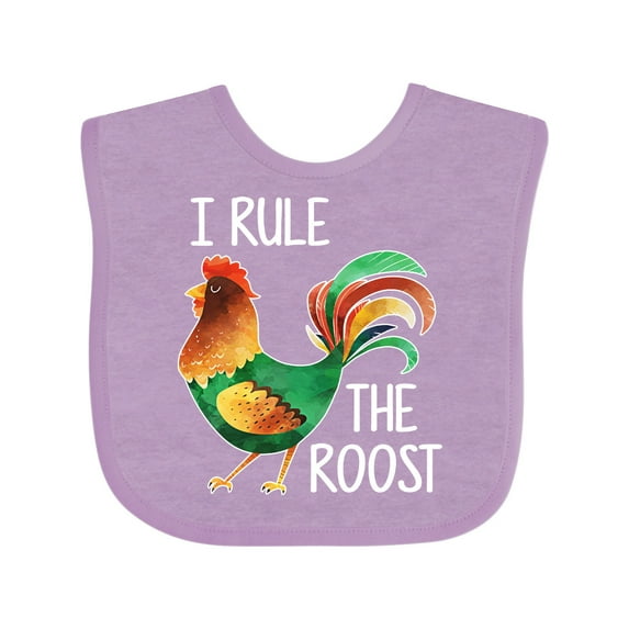 Inktastic Farmer I Rule the Roost Rooster Boys or Girls Baby Bib