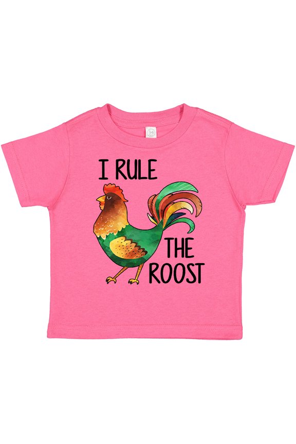 Farmer I Rule the Roost Rooster Boys or Girls Toddler T-Shirt