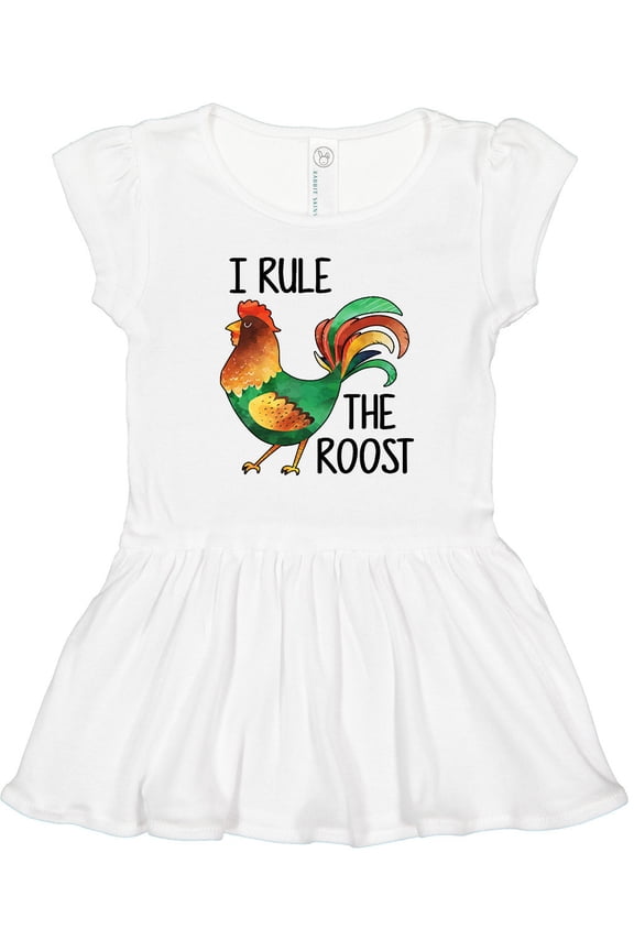 Farmer I Rule the Roost Rooster Girls Toddler Dress