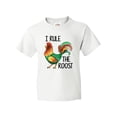 thumbnail image 1 of Inktastic Farmer I Rule the Roost Rooster Youth T-Shirt, 1 of 5