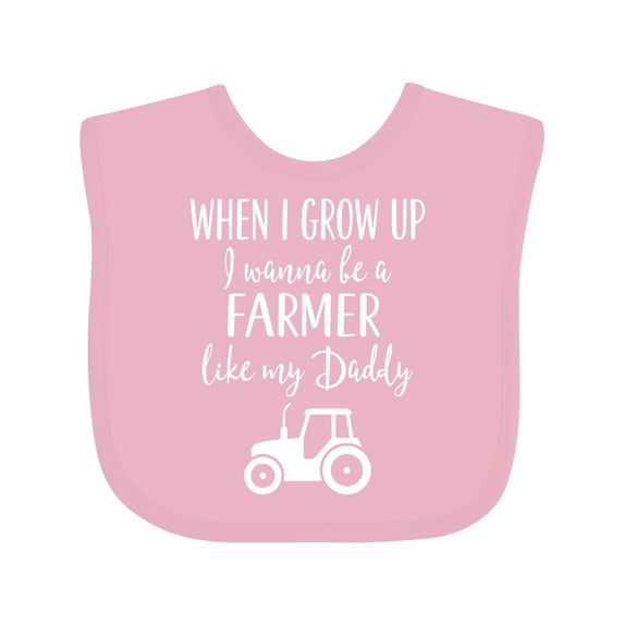 Inktastic Farmer Like Daddy Childs Boys or Girls Baby Bib