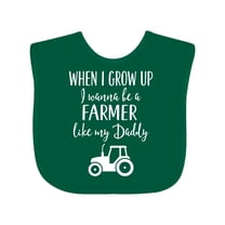 Inktastic Farmer Like Daddy Childs Boys or Girls Baby Bib