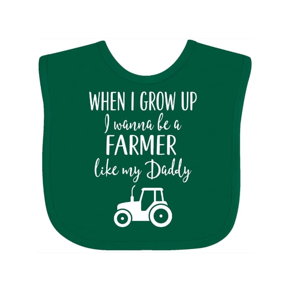Inktastic Farmer Like Daddy Childs Boys or Girls Baby Bib