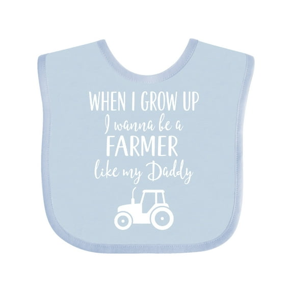 Inktastic Farmer Like Daddy Childs Boys or Girls Baby Bib