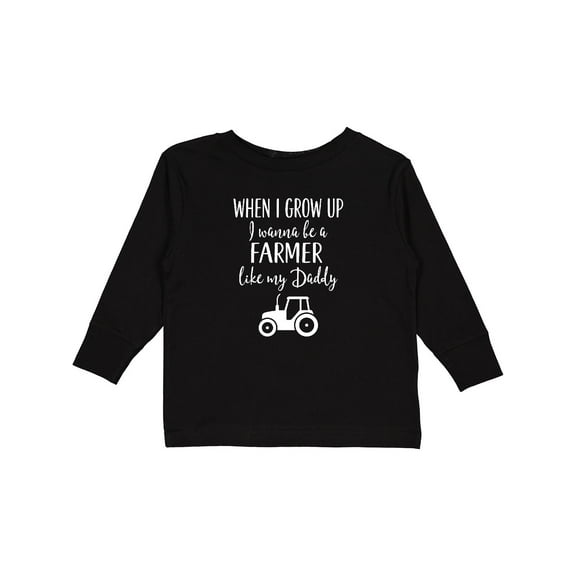 Inktastic Farmer Like Daddy Childs Boys or Girls Long Sleeve Toddler T-Shirt