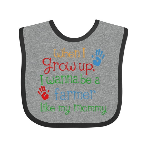 Inktastic Farmer Like Mommy Boys or Girls Baby Bib