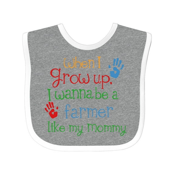 Inktastic Farmer Like Mommy Boys or Girls Baby Bib