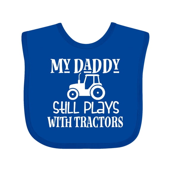 Inktastic Farmer My Daddy Still Plays with Tractors Boys or Girls Baby Bib