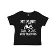 thumbnail image 1 of Inktastic Farmer My Daddy Still Plays with Tractors Boys or Girls Toddler T-Shirt, 1 of 5