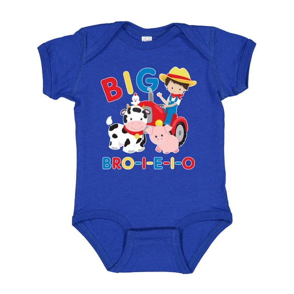 Inktastic Farmer Tractor EIEIO Big Bro Boys Baby Bodysuit