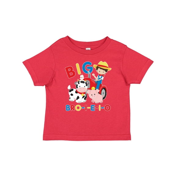 Inktastic Farmer Tractor EIEIO Big Bro Boys Baby T-Shirt