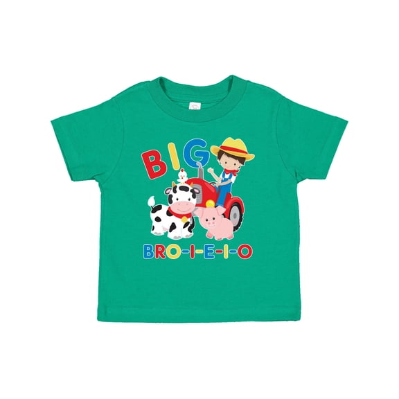 Inktastic Farmer Tractor Eieio Big Bro Boys Toddler T-Shirt