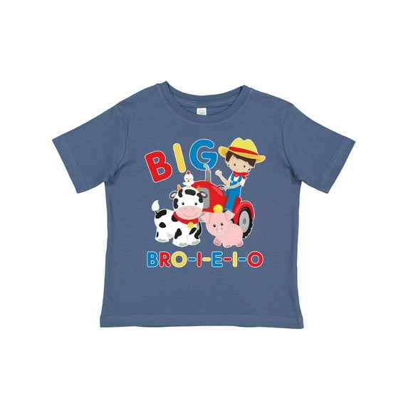 Inktastic Farmer Tractor Eieio Big Bro Boys Toddler T-Shirt
