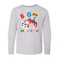 thumbnail image 1 of Inktastic Farmer Tractor EIEIO Big Bro Long Sleeve Youth T-Shirt, 1 of 5