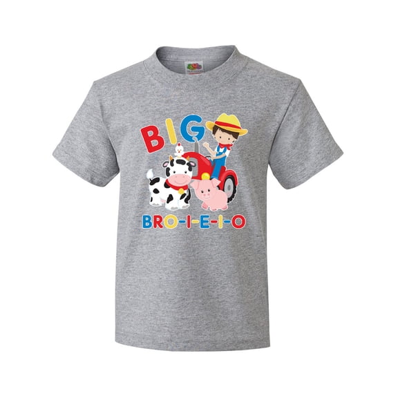 Inktastic Farmer Tractor EIEIO Big Bro Youth T-Shirt