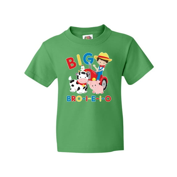 Inktastic Farmer Tractor EIEIO Big Bro Youth T-Shirt