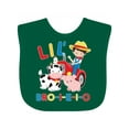 thumbnail image 1 of Inktastic Farmer Tractor EIEIO Little Bro Boys Baby Bib, 1 of 4