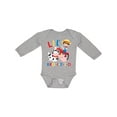 thumbnail image 1 of Inktastic Farmer Tractor EIEIO Little Bro Boys Long Sleeve Baby Bodysuit, 1 of 5