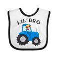 thumbnail image 1 of Inktastic Farmer Tractor Little Bro Boys Baby Bib, 1 of 4
