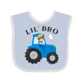 thumbnail image 1 of Inktastic Farmer Tractor Little Bro Boys Baby Bib, 1 of 4