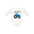 thumbnail image 1 of Inktastic Farmer Tractor Little Bro Boys Long Sleeve Baby Bodysuit, 1 of 5